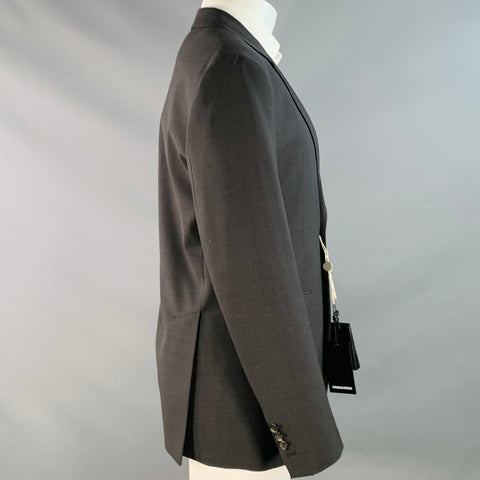 DSQUARED2 Size 38 Charcoal Wool Blend Notch Lapel Sport Coat