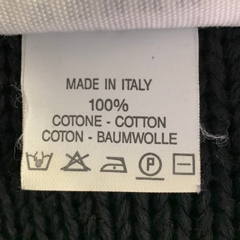 MM6 MAISON MARGIELA Size XL Black Cotton Knit Crew Neck Sweater