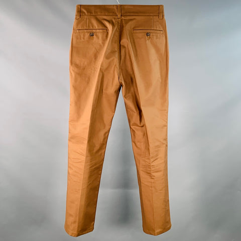 AMI by ALEXANDRE MATTIUSSI Size M Brown Twill Cotton Tapered Casual Pants
