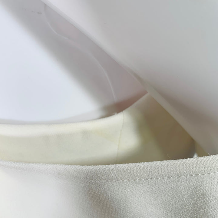 PROENZA SCHOULER Size 8 Cream Black Viscose Blend Ruffle Cocktail Dress