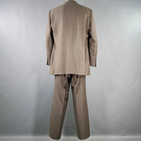 ERMENEGILDO ZEGNA Size 48 Regular Brown Wool Notch Lapel Suit