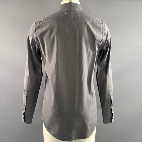 MAISON MARTIN MARGIELA Size M Grey Cotton Long Sleeve Shirt