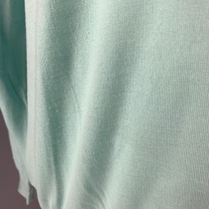 MALO Size XXL Mint Green Knit Wool Polo Pullover