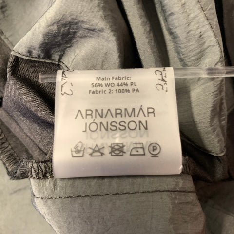 ARNAR MAR JONSSON Size L Grey Wool Blend Drawstring Casual Pants