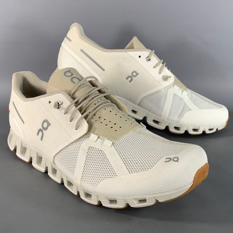 ON CLOUD Size 11 White Mesh Runner Sneakers