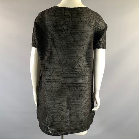 VANITE COUTURE Size One Size Black Polyester Elastane Pleated Dress
