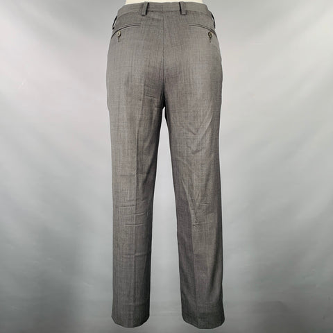 CALVIN KLEIN COLLECTION Size 34 Grey Wool Notch Lapel Suit