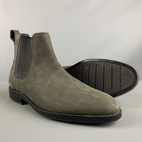 COLE HAAN Size 9.5 Grey Charcoal Solid Suede Ankle Boots