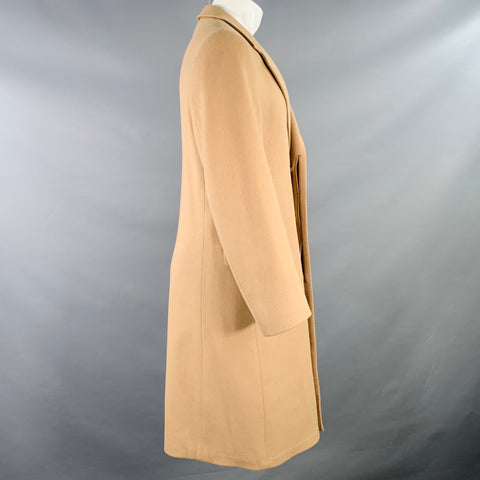GIORGIO ARMANI Size M Tan Wool Hidden Buttons Coat