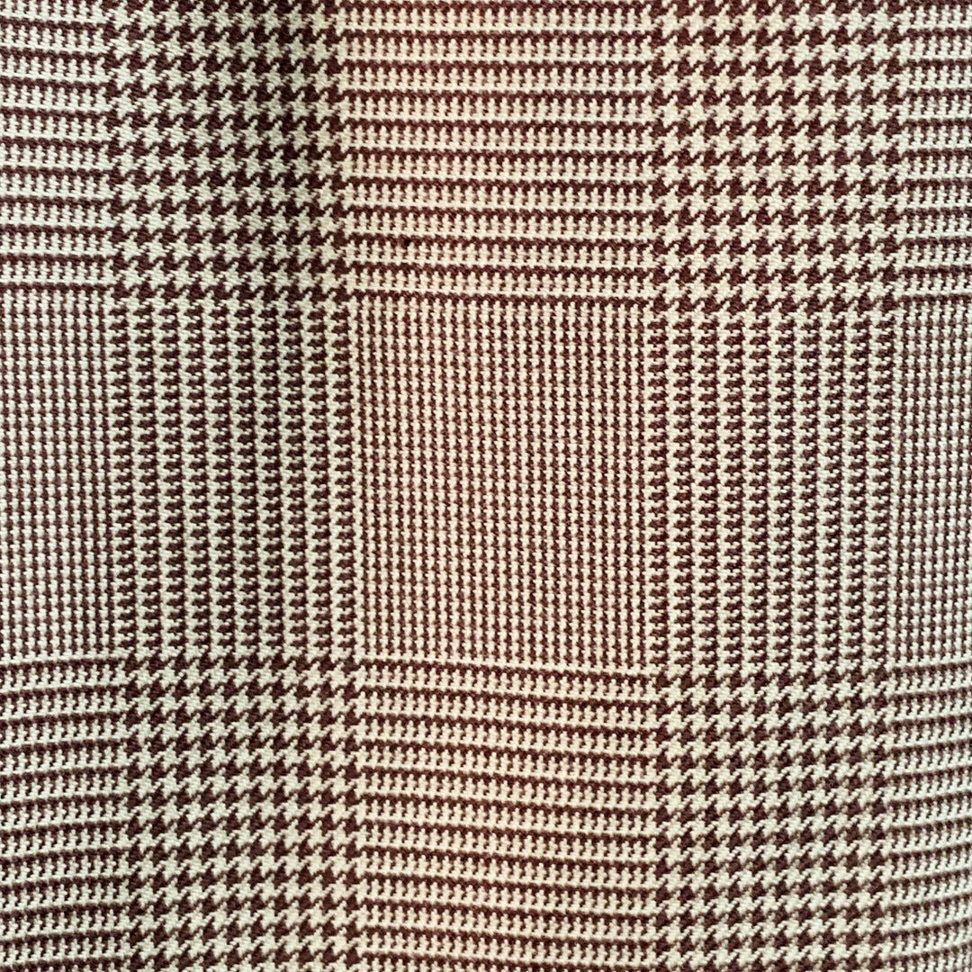 POLO by RALPH LAUREN Size 30 Brown Beige Glenplaid Cotton Pleated Tapered Dress Pants