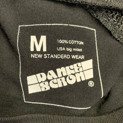 DANKE SCHON Size M Black Embroidery Cotton Mesh T-shirt
