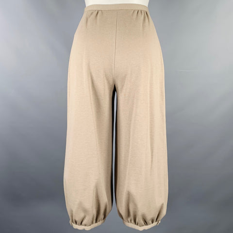 SONIA RYKIEL Size S Grey Taupe Wool Cropped Casual Pants