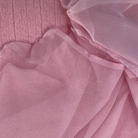 SIES MARJAN Size XS Pink Wool Blend Knit Ruffled Crew Neck Pullover