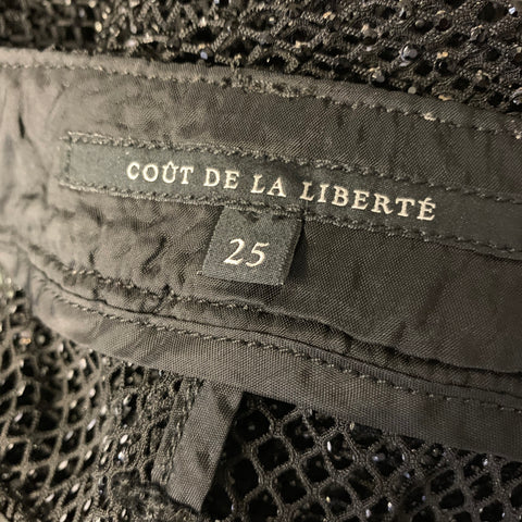 COUT DE LA LIBERTE Size 0 Black Polyester Flared Dress Pants