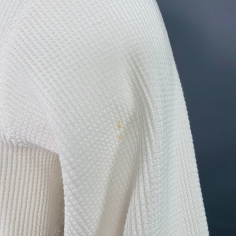 RAG & BONE Size XS White Waffle Knit Cotton Henley T-shirt