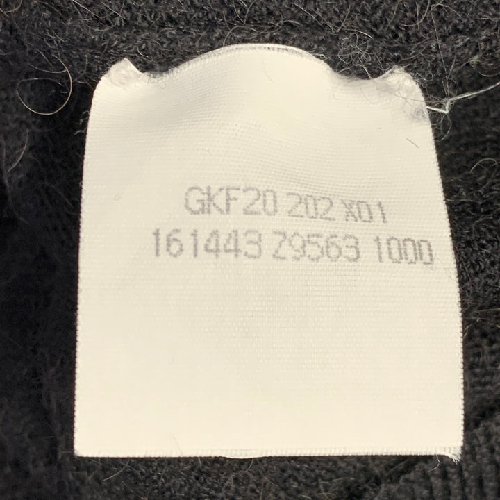 GUCCI Size L Black Red Knit Wool V-Neck Sweater