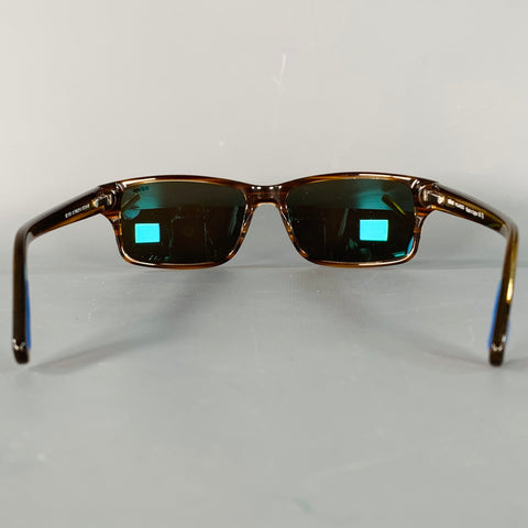 REVO Finley G Brown Blue Acetate Polarized Sunglasses