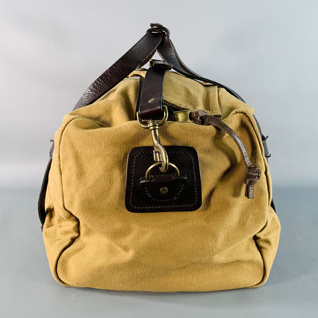 FILSON Small Rugged Tan Brown Cotton Canvas Twill Duffle Bag