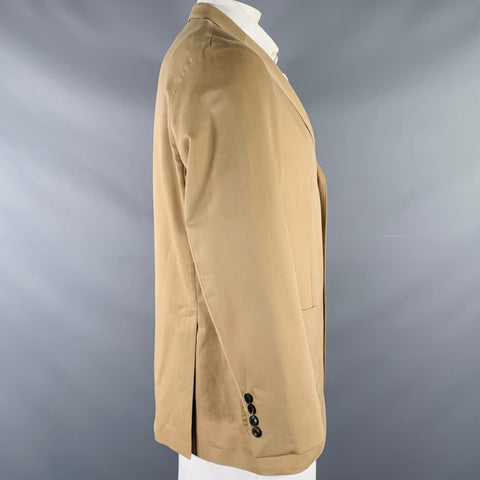 BOGLIOLI Size 44 Beige Wool Cotton Single Breasted Sport Coat