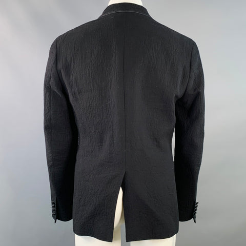 JOHN VARVATOS STAR USA Size 40 Black Cotton Blend Sport Coat