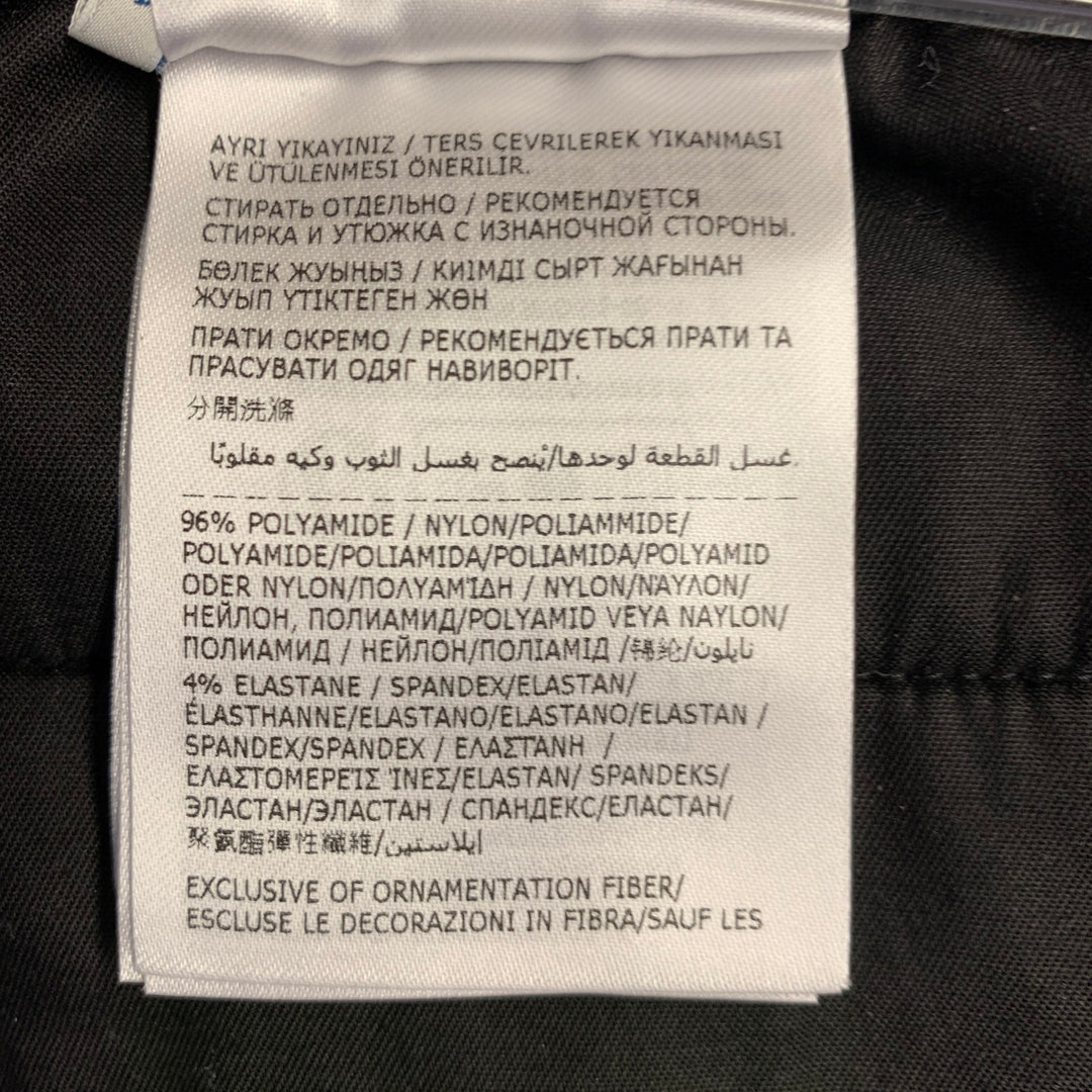 MONCLER Size 34 Black Twill Polyamide Blend Drawstring Casual Pants