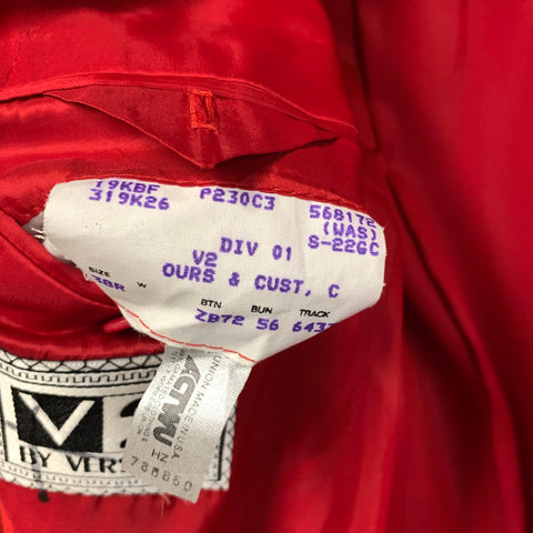 VERSACE Chest Size 38 Red Notch Lapel Sport Coat