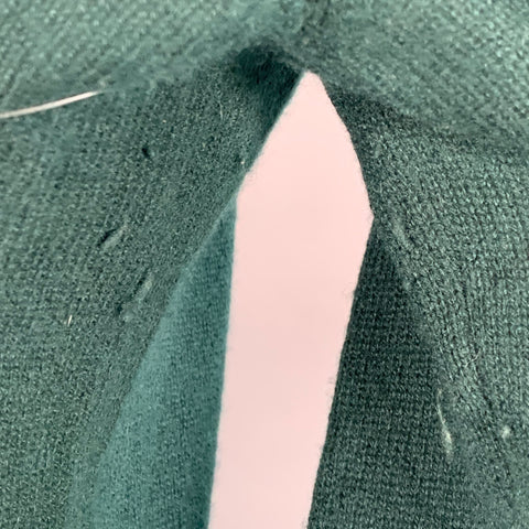 PRADA Taille XL Pull col rond en cachemire tricoté vert forêt