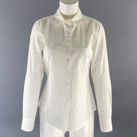 BOY Size 0 White Cotton Pointed Collar Shirt