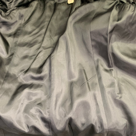 RALPH LAUREN Taille M Manteau croisé en laine mélangée marine et or avec applique