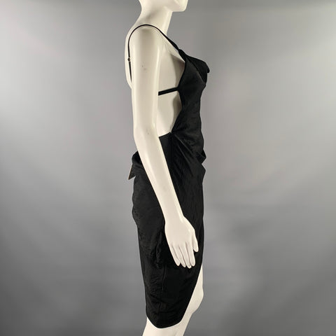 JACQUEMUS Size 00 Black Draped Dress