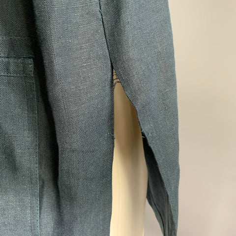 DAVID DART Size M Navy Heather Nehru Collar Shirt Jacket