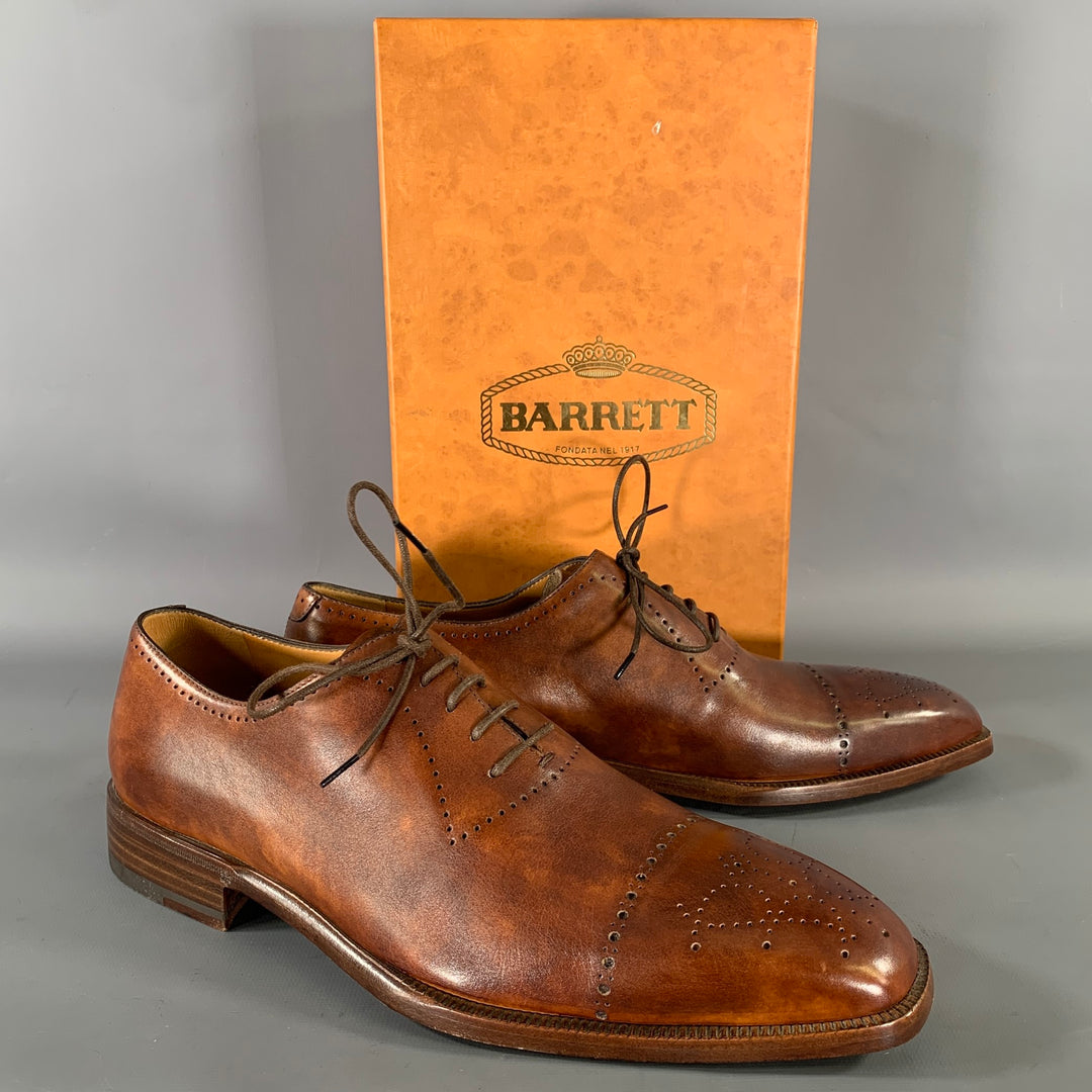BARRETT Size 9.5 Brown 521062 Leather Brogue Loafers