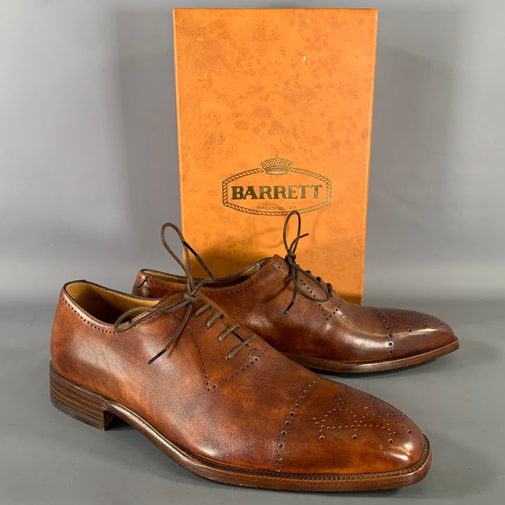 BARRETT Size 9.5 Brown 521062 Leather Brogue Loafers