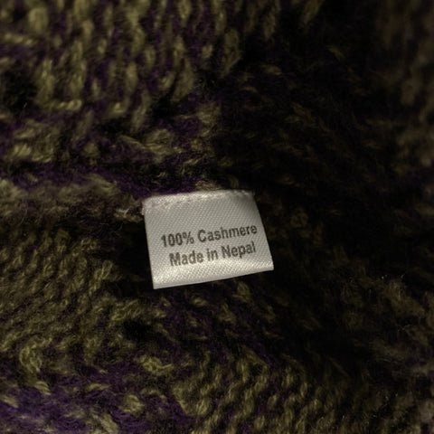 SISTER Size S Purple Olive Cashmere Diamond Pull On Sweater