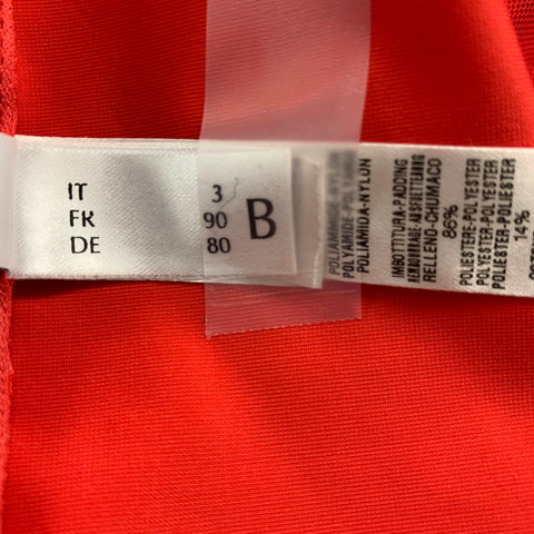 LA PERLA Taille S Haut de robe corset texturé en mélange de polyamide rouge