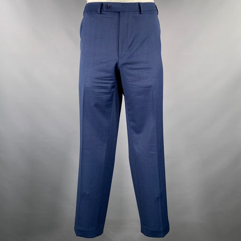 Costume MICHAEL STRAHAN en mélange de laine bleu, taille 44, simple boutonnage