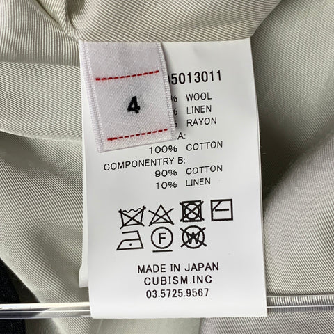 VISVIM Size L Yardbird Black Wool Linen Notch Lapel Sport Coat