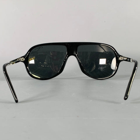 CARRERA Black Silver Acetate Metal Sunglasses