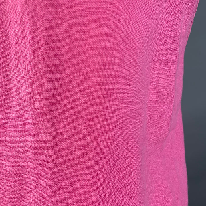 RACHEL COMEY Size 4 Pink Linen Woven Relaxed Fit Tank Casual Top