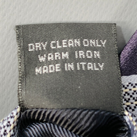 ERMENEGILDO ZEGNA Navy Light Blue Diagonal Stripe Silk Jacquard Tie