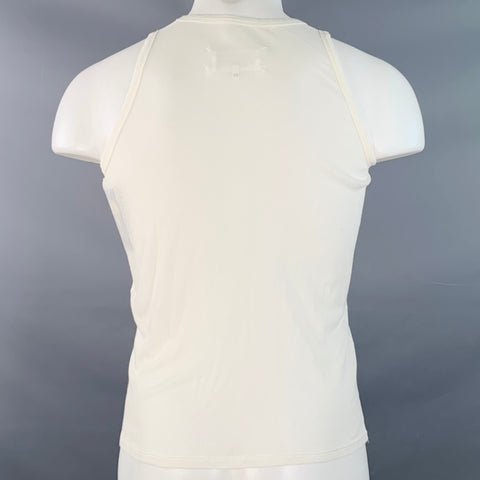 MAISON MARTIN MARGIELA Size S White Rib Knit Cotton Tank Top