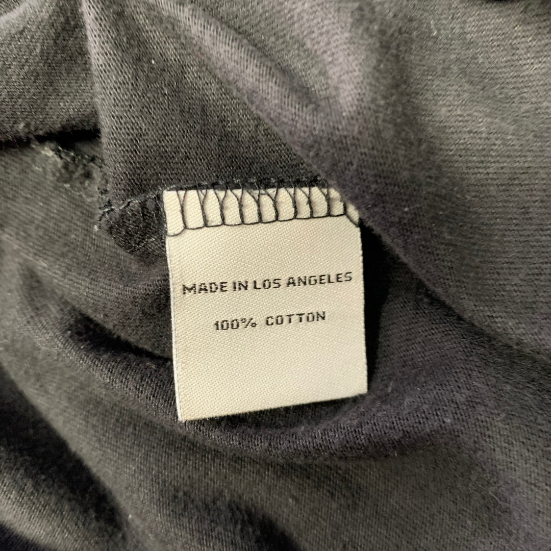 BIANCA CHANDON Size M Black Graphic Cotton Crew-Neck T-shirt