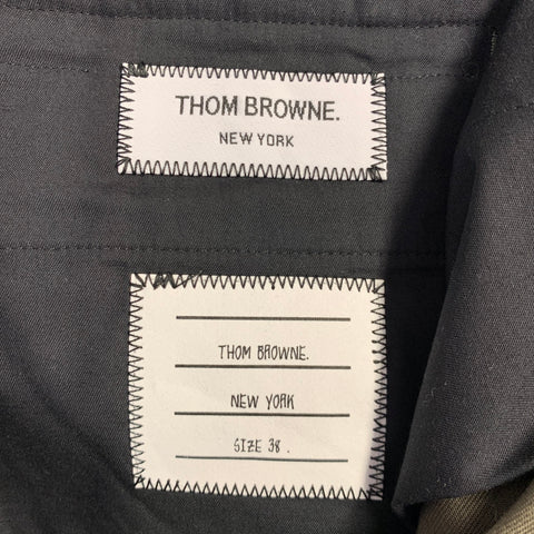 THOM BROWNE Size 2 Green Cotton Cuffed Shorts