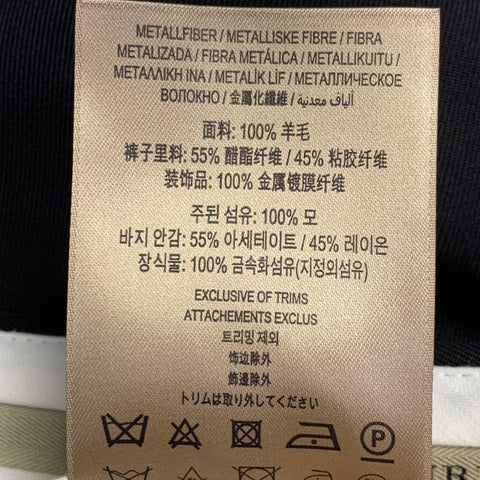 BURBERRY Size 40 Black Wool Tuxedo Dress Pants