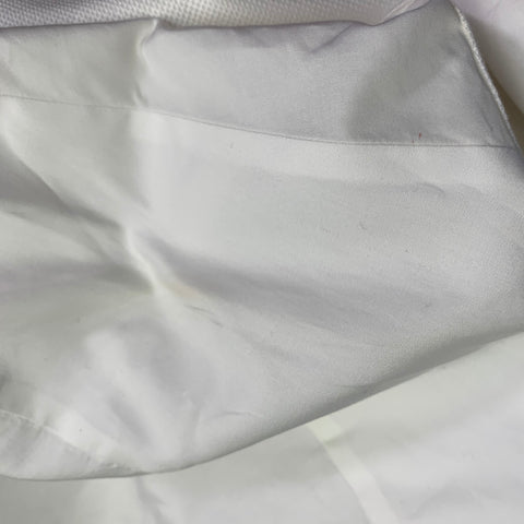 Chemise de smoking LORENZINI en coton texturé blanc, taille L, manches longues