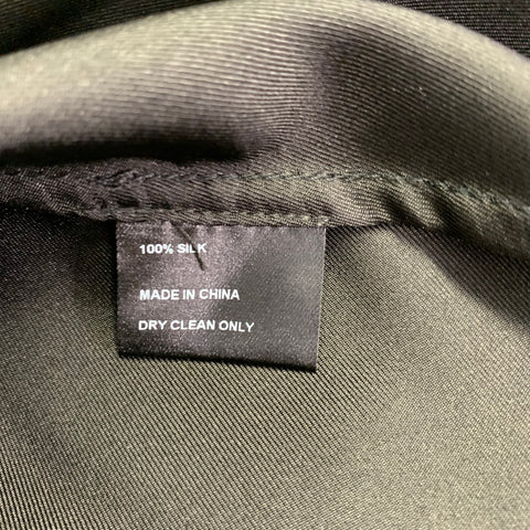 CYNTHIA ROWLEY Size 0 Black Silk Bow Asymmetrical High Low Skirt