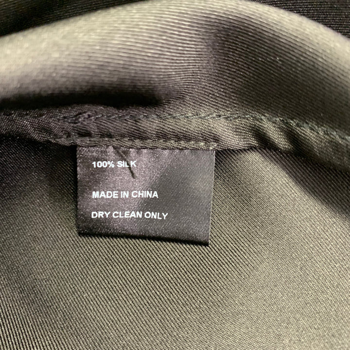 CYNTHIA ROWLEY Size 0 Black Silk Bow Asymmetrical High Low Skirt