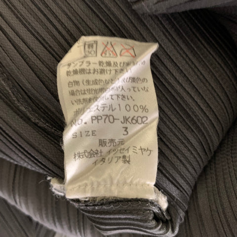 PLEATS PLEASE by ISSEY MIYAKE Size M Grey Polyester Pleated Scoop Neck Dress Top