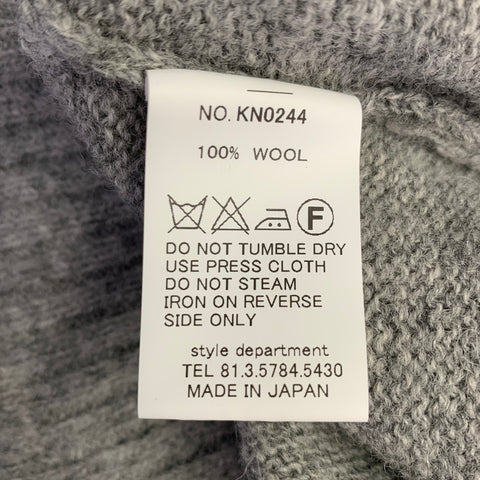 STILL by HAND Size 38 Grey Heather Wool Half Placket Polo