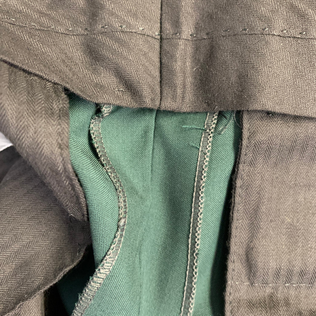 PAUL SMITH Size 38 Regular Green Wool Mohair Notch Lapel Suit